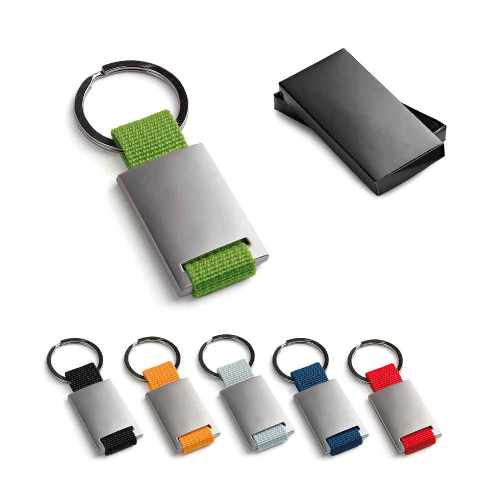 Set di portachiavi in metallo a rete