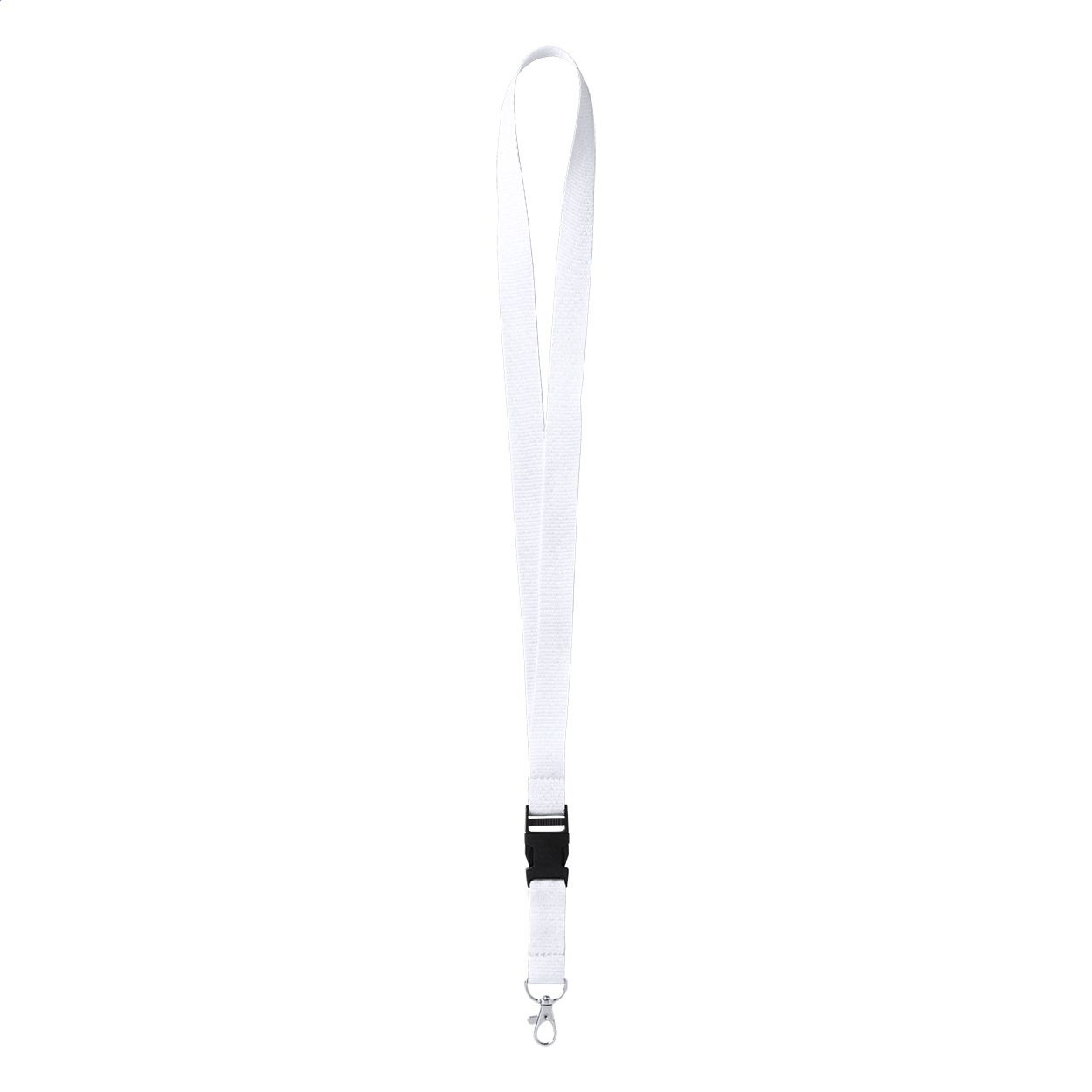 Lanyard Devent in poliestere con moschettone staccabile e il tuo logo stampato con logo
