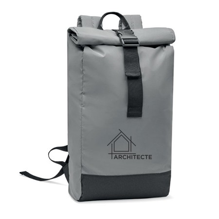 Zaino per laptop riflettente rolltop