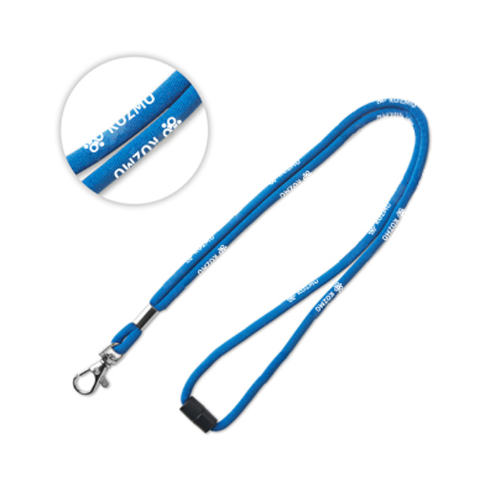 Lanyard tondo intrecciato con gancio in metallo e distacco di sicurezza - Berzo San Fermo