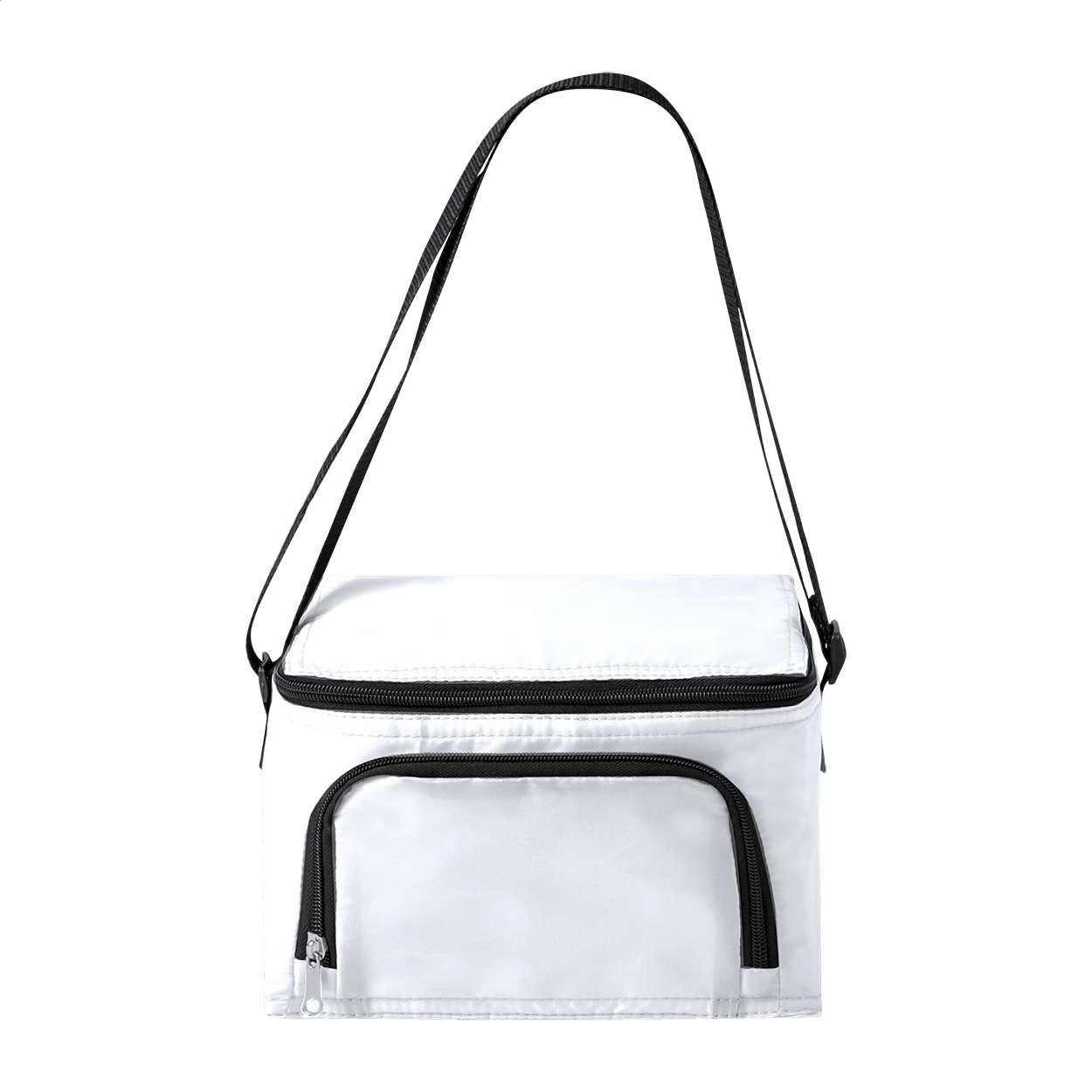 Borsa termica Kiatak in poliestere 210D per 6 lattine con logo stampato con logo