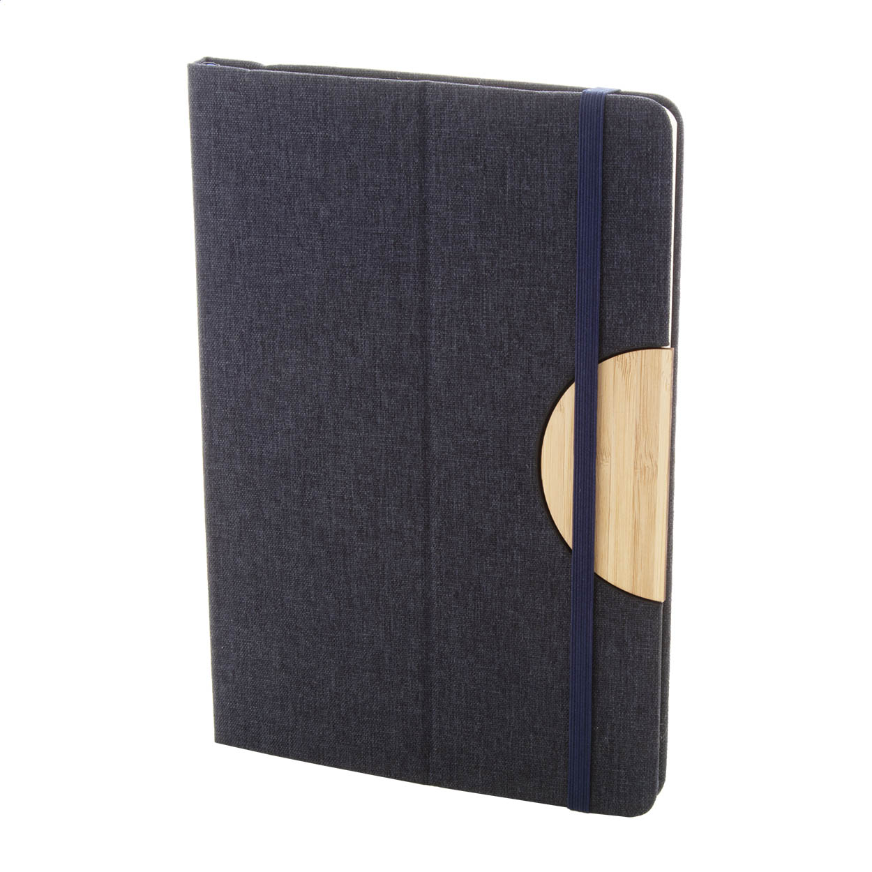 Quaderno A5 Bothom personalizzato in RPET con porta cellulare in bambù