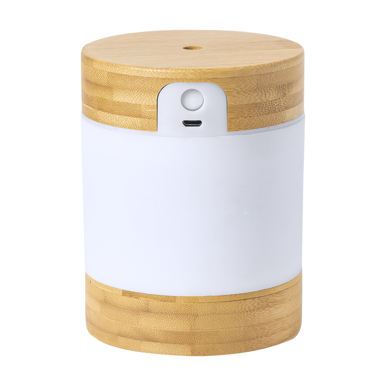 Umidificatore da scrivania Bohumi in bambù con luce LED, 250 ml stampato con logo