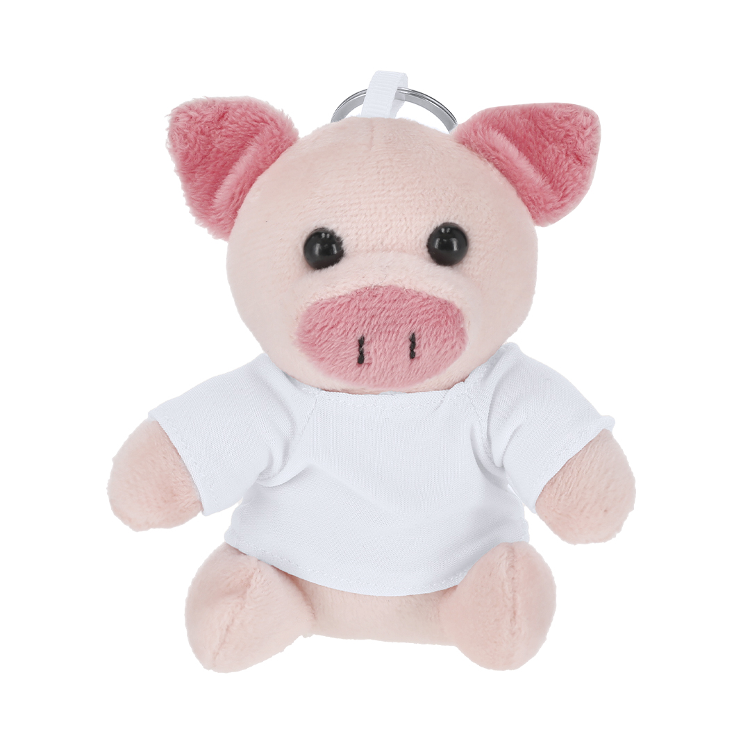 Portachiavi Maialino Peluche - Branzi stampato con logo