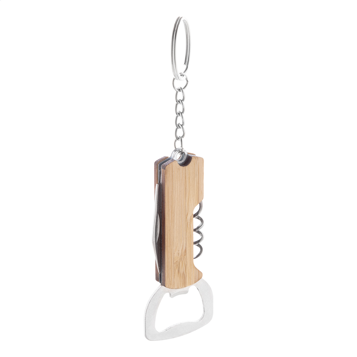 Apribottiglie multifunzione portachiavi Eco-Legno - Gromo
