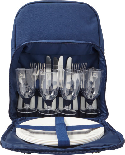 Zaino da picnic in poliestere 600D con posate e scomparto refrigerante - Montemezzo