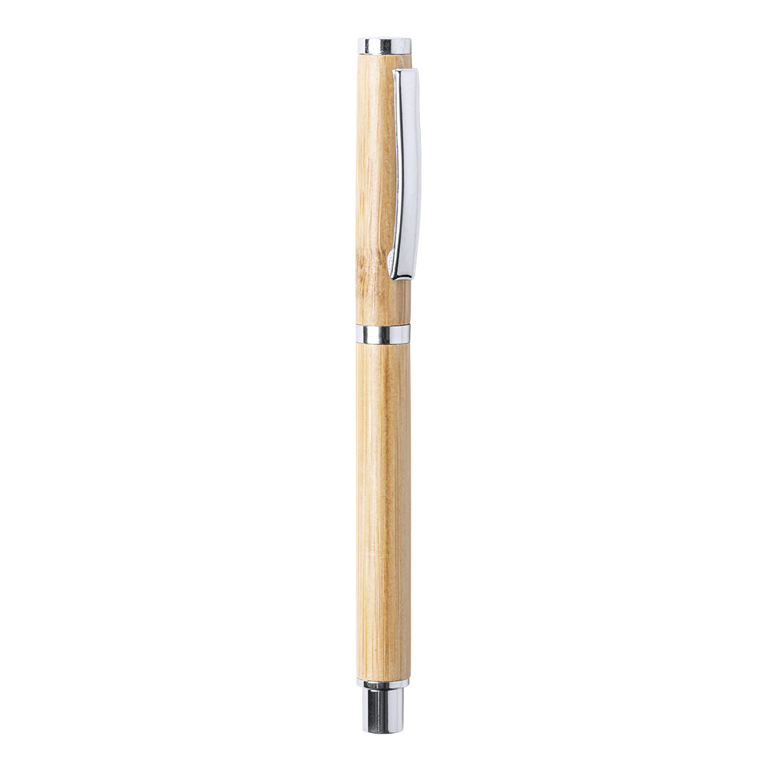 Penna a rullo con cappuccio in bambù naturale - Montevecchia