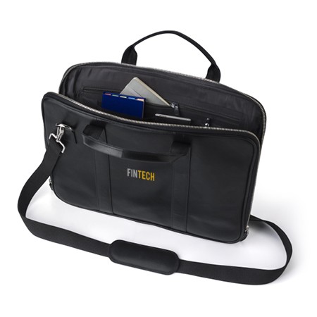 Borsa in pelle per laptop con scomparti multipli - Scheggia