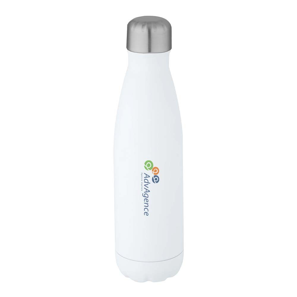 Bottiglia vuoto isolante in acciaio inossidabile riciclato certificato RCS da 500 ml Cove - Gorlago stampato con logo