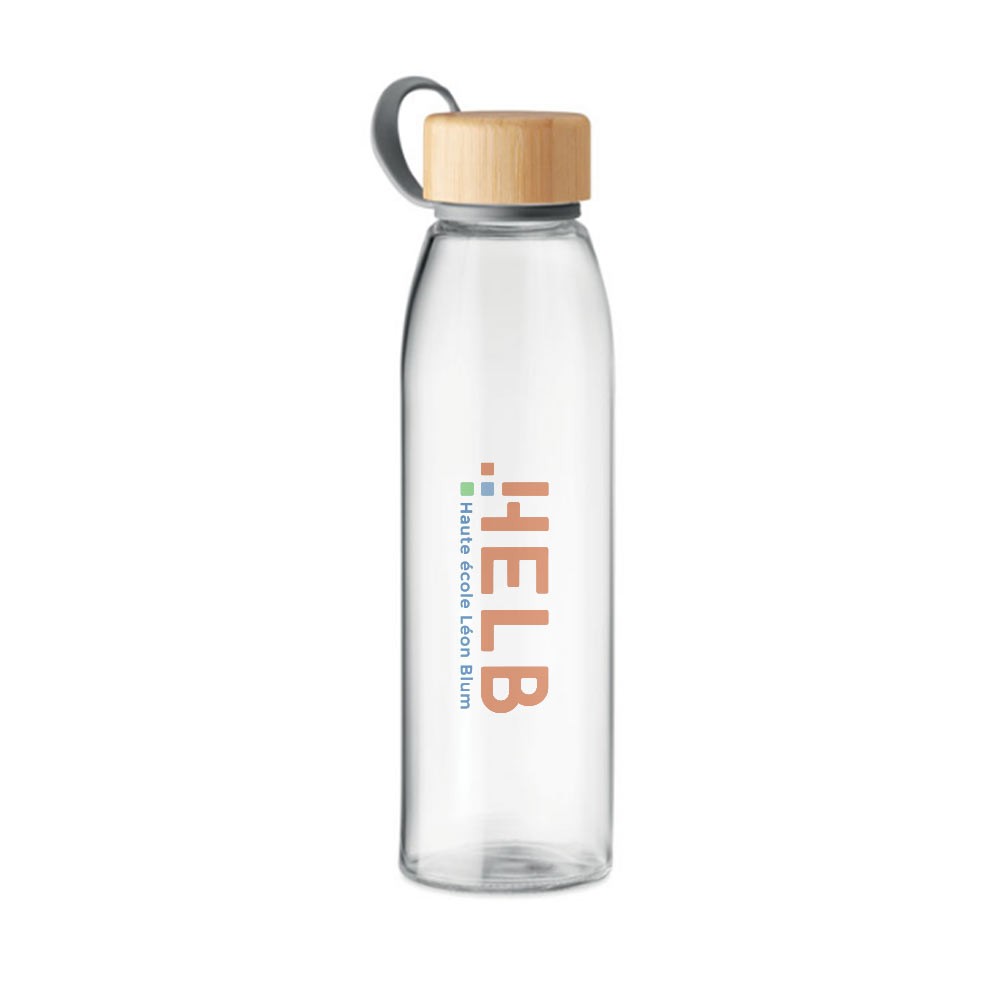 Bottiglia di vetro con coperchio in bambù - Roccastrada