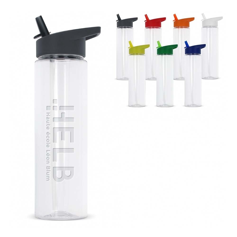 Bottiglia d'Acqua Eco-R-PET con Cannuccia Integrata - Montemurlo
