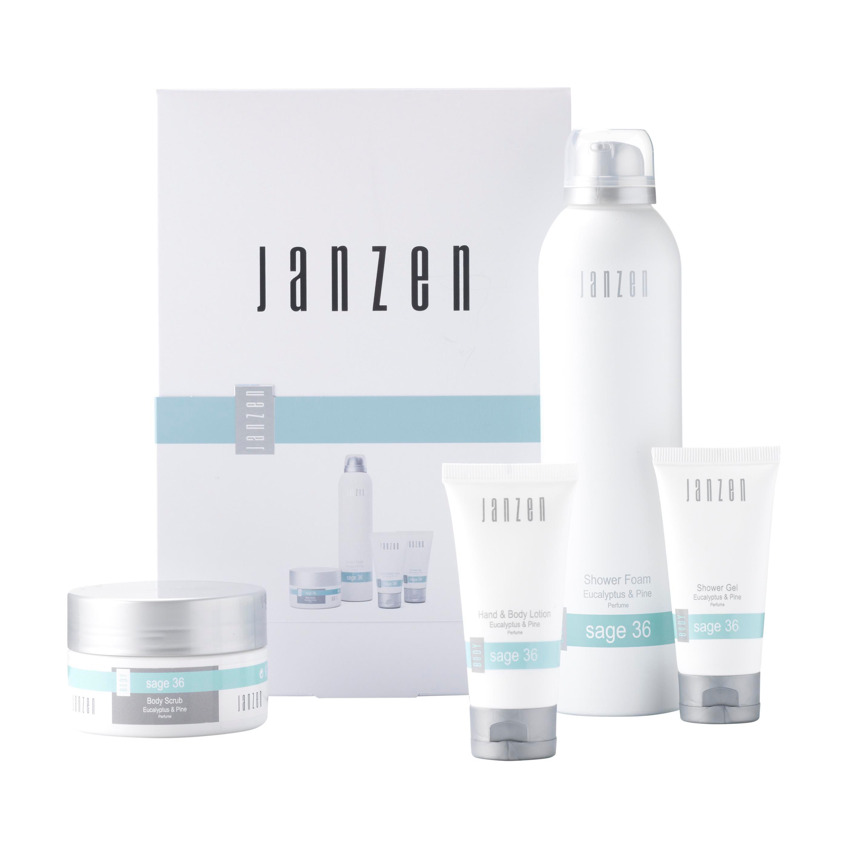 Set regalo JANZEN S Body Sage 36 con 4 prodotti per pelle e capelli
