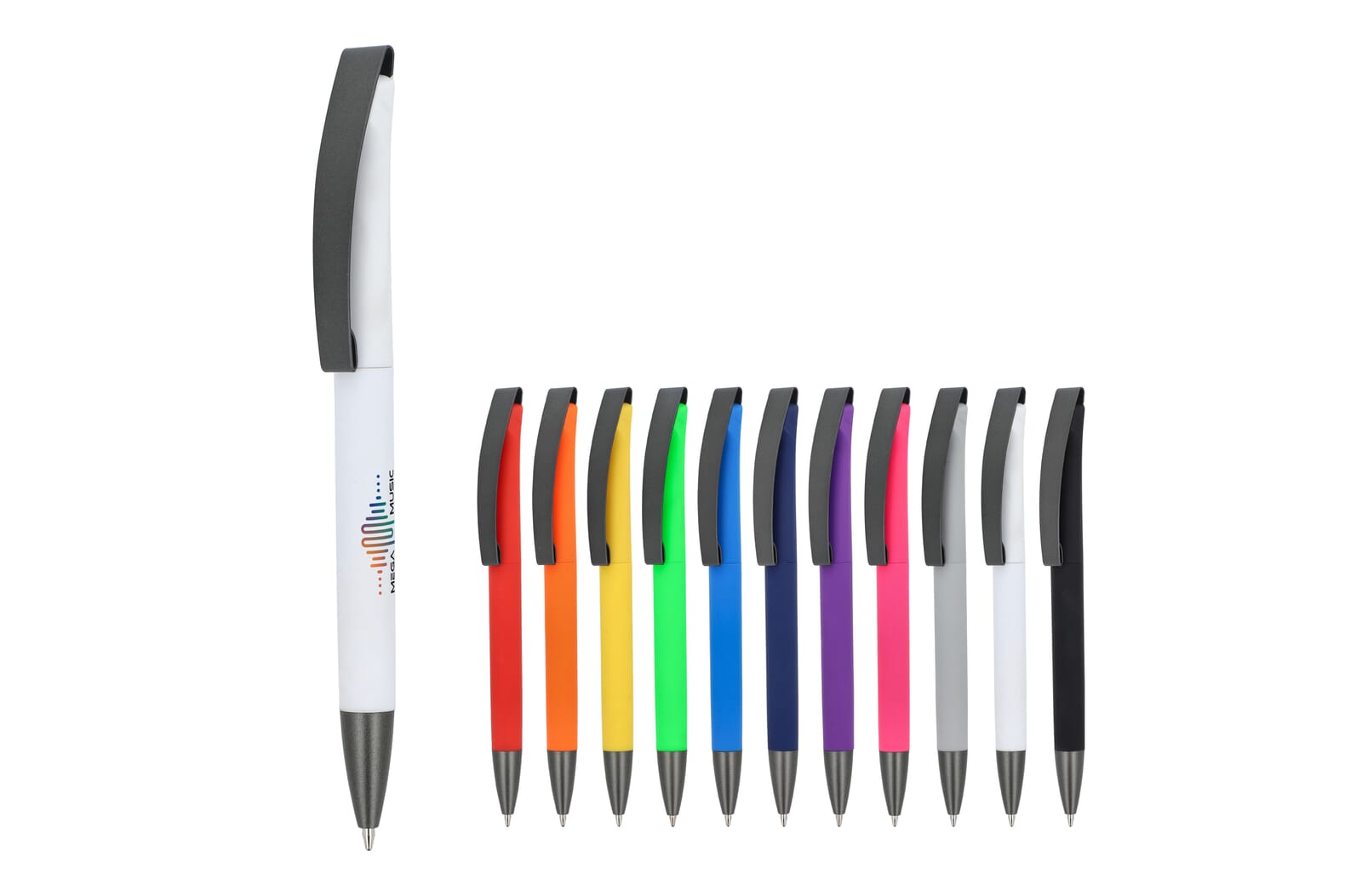 Penna a sfera Vegas softtouch con clip in metallo