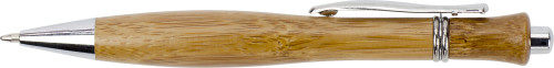 Penna a sfera in bambù con parti metalliche - Capannori