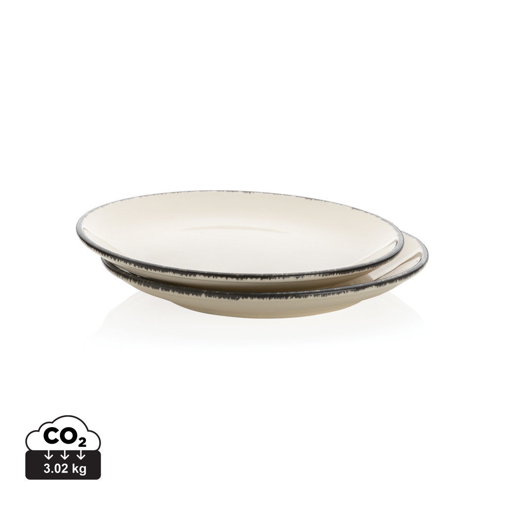 Piatti da Cena in Ceramica Ukiyo - Agliana stampato con logo