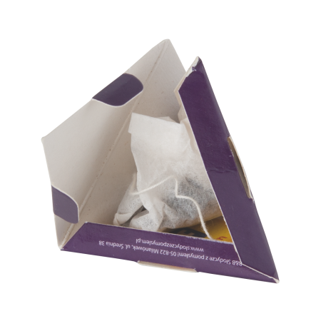 Sachet di tè a forma di piramide in scatola di carta con stampa a colori completa - Ponte Lambro