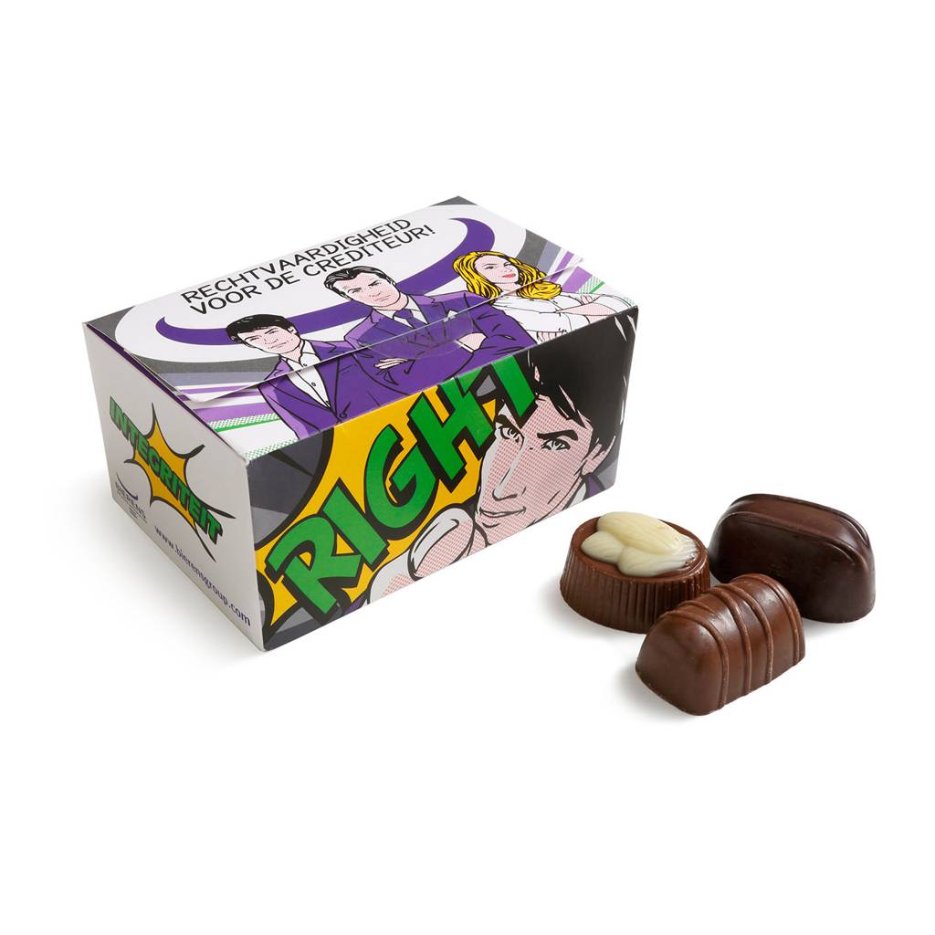 Cioccolatini belgi in scatola con stampa personalizzata - Campodolcino