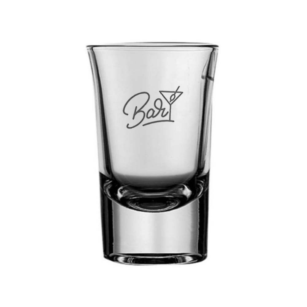 Bicchiere trasparente personalizzato da 34 ml - Tenise