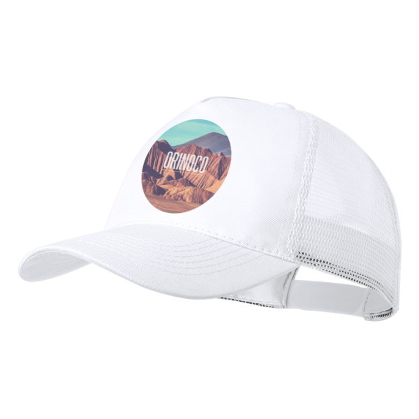 Cappello in mesh di poliestere a 5 pannelli con chiusura regolabile in plastica - Vanzaghello