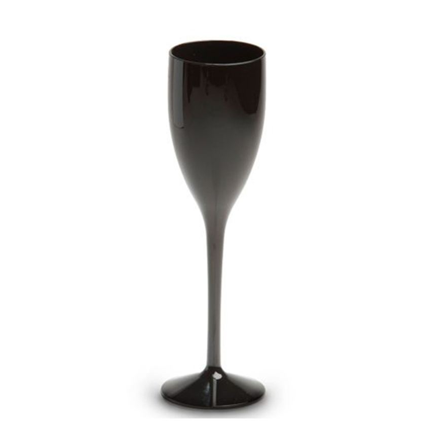 Bicchiere da champagne nero personalizzato (12 cl) - Anne