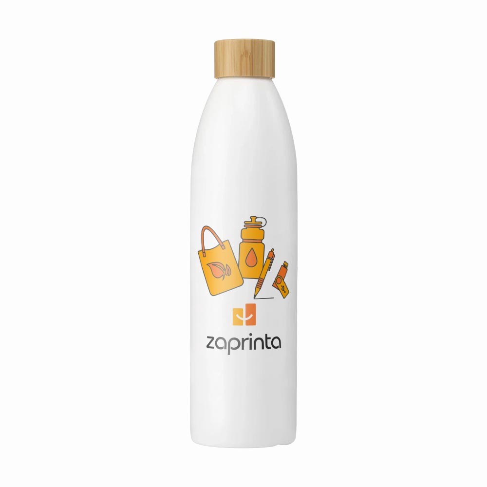 Bottiglia d'acqua sottile riutilizzabile con tappo in bambù 500ml - Borgo Priolo