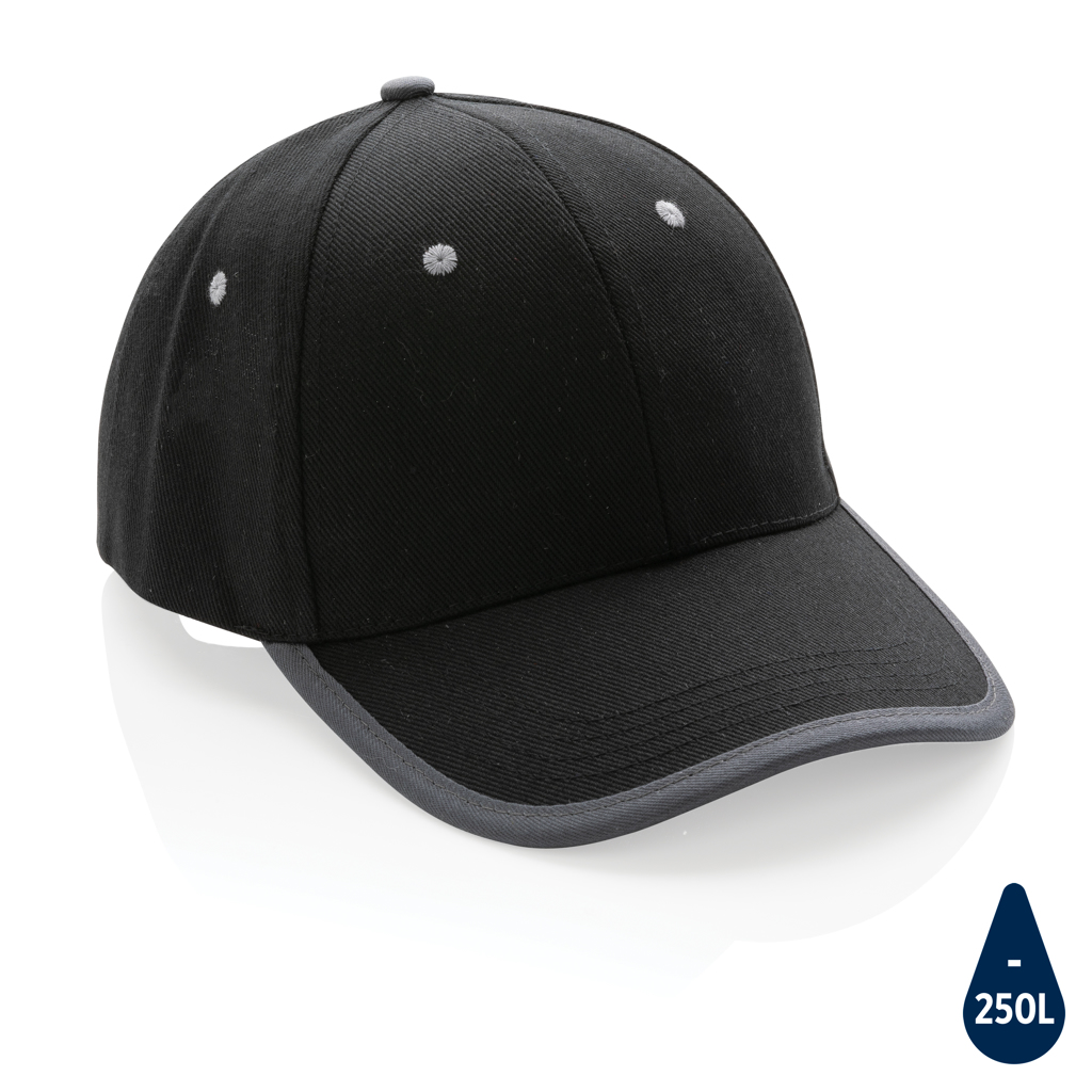 Impact AWARE™ Cappello a 6 pannelli in cotone riciclato a contrasto