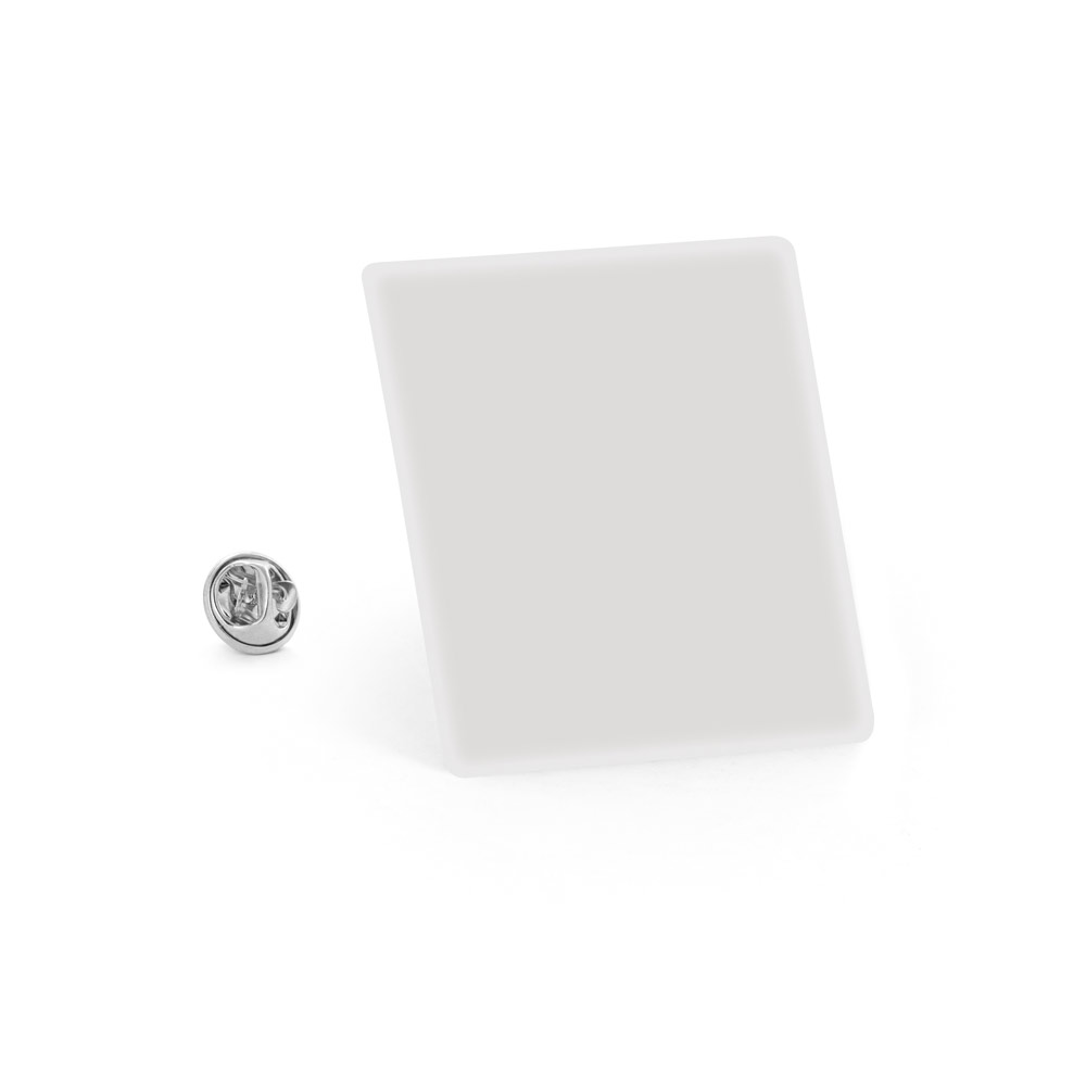 Badge flessibile resinato quadrato Doming 7 personalizzato, 25 mm