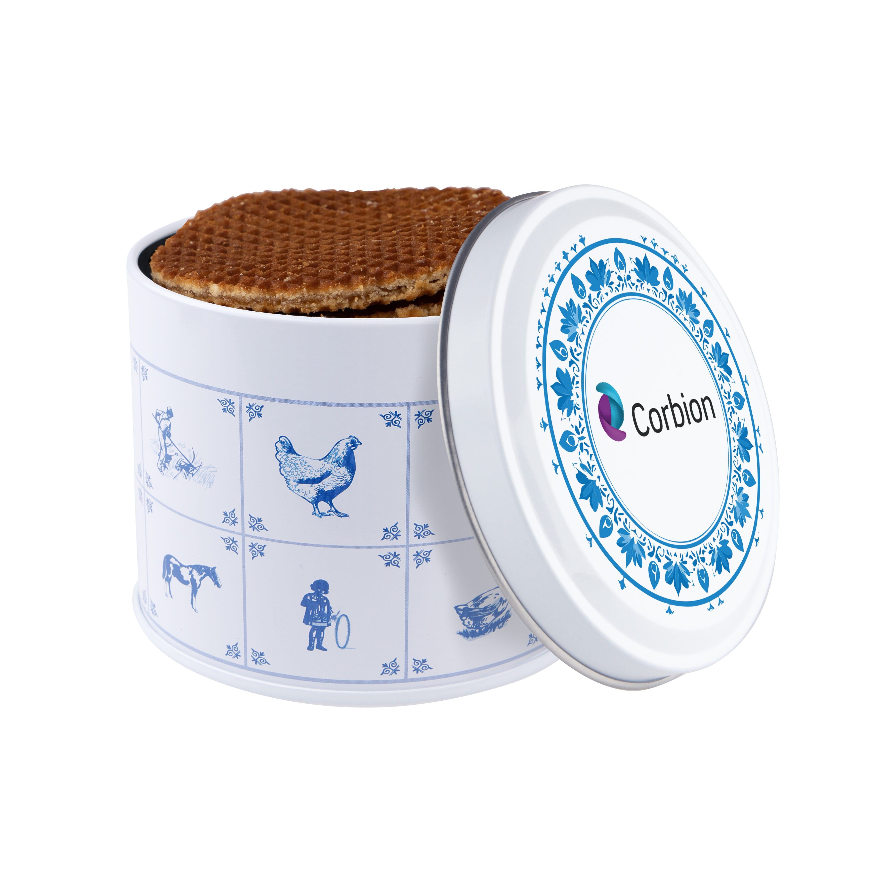 Biscottiera Blu Delft Con Cialde Di Sciroppo - Bulgarograsso