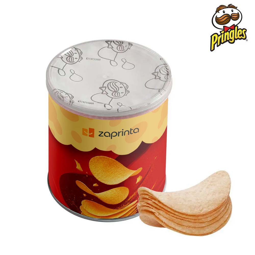 Tubo da 40g di Pringles con involucro stampato a colori completo - Rozzano stampato con logo
