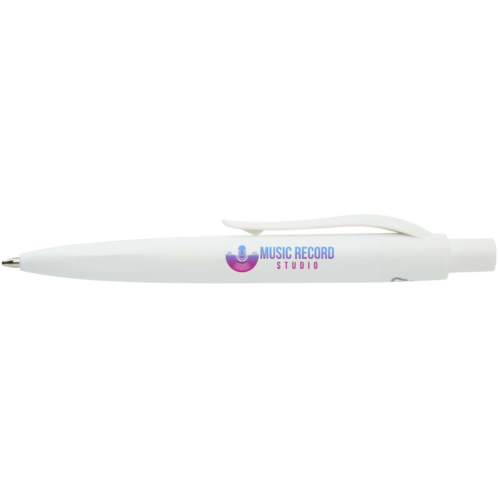Mini penna a sfera Ramin in plastica riciclata RCS, inchiostro blu