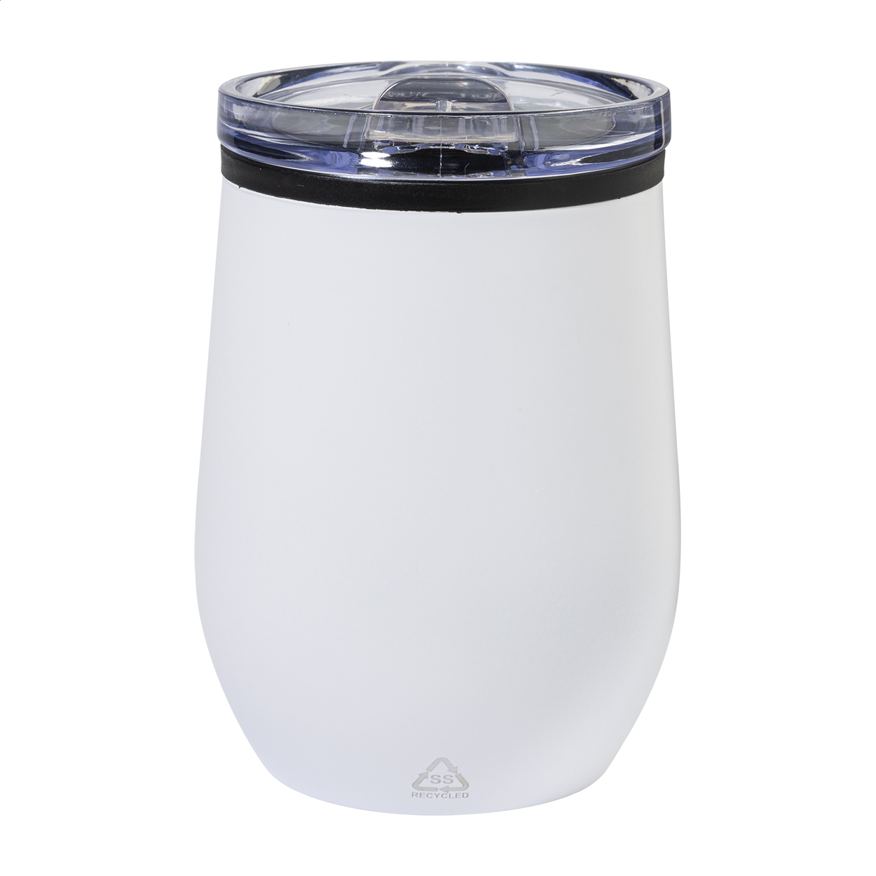 Bicchiere termico Poppy in acciaio riciclato con interno in PP, 350 ml