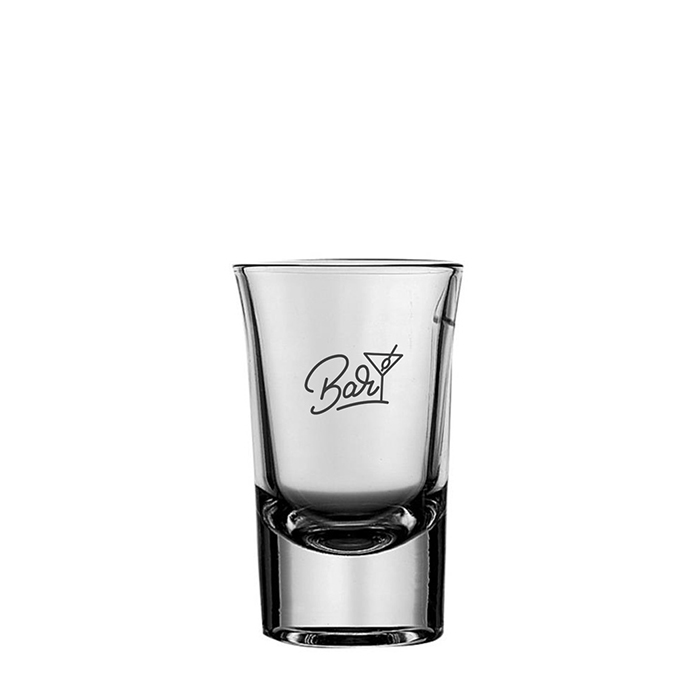 Bicchiere trasparente personalizzato da 34 ml - Tenise