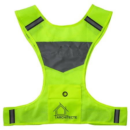 Gilet di sicurezza in rete fluorescente con luci - Lardirago