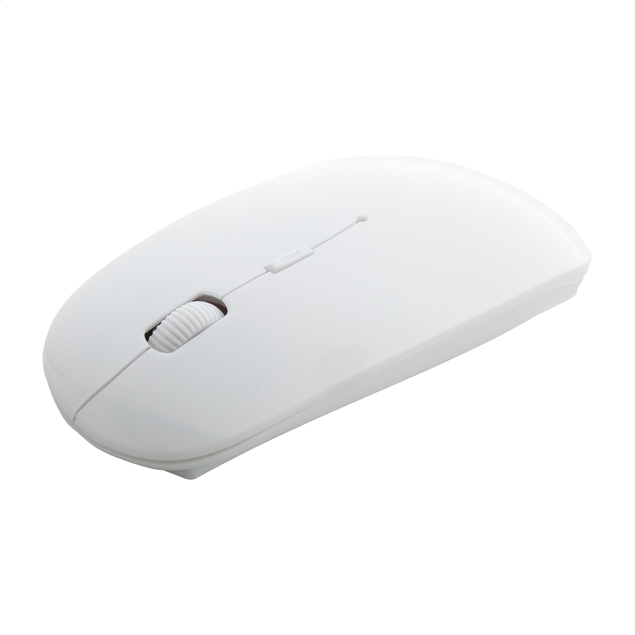 Mouse ottico wireless Wlick in plastica con 2 batterie AAA e logo