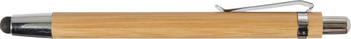 Penna a sfera in bambù con punta in gomma per schermi capacitivi - Rosate