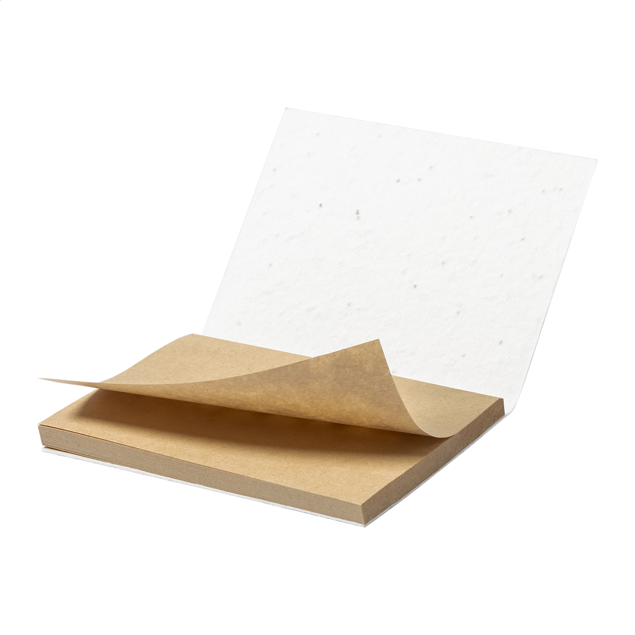Blocchetto adesivo Semeno Stick in kraft riciclato con copertina seminabile stampato con logo