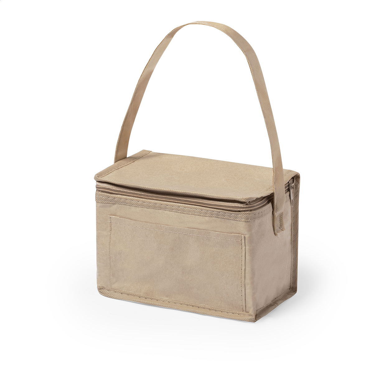 Borsa termica Davis in carta riciclata laminata per 6 lattine, logo