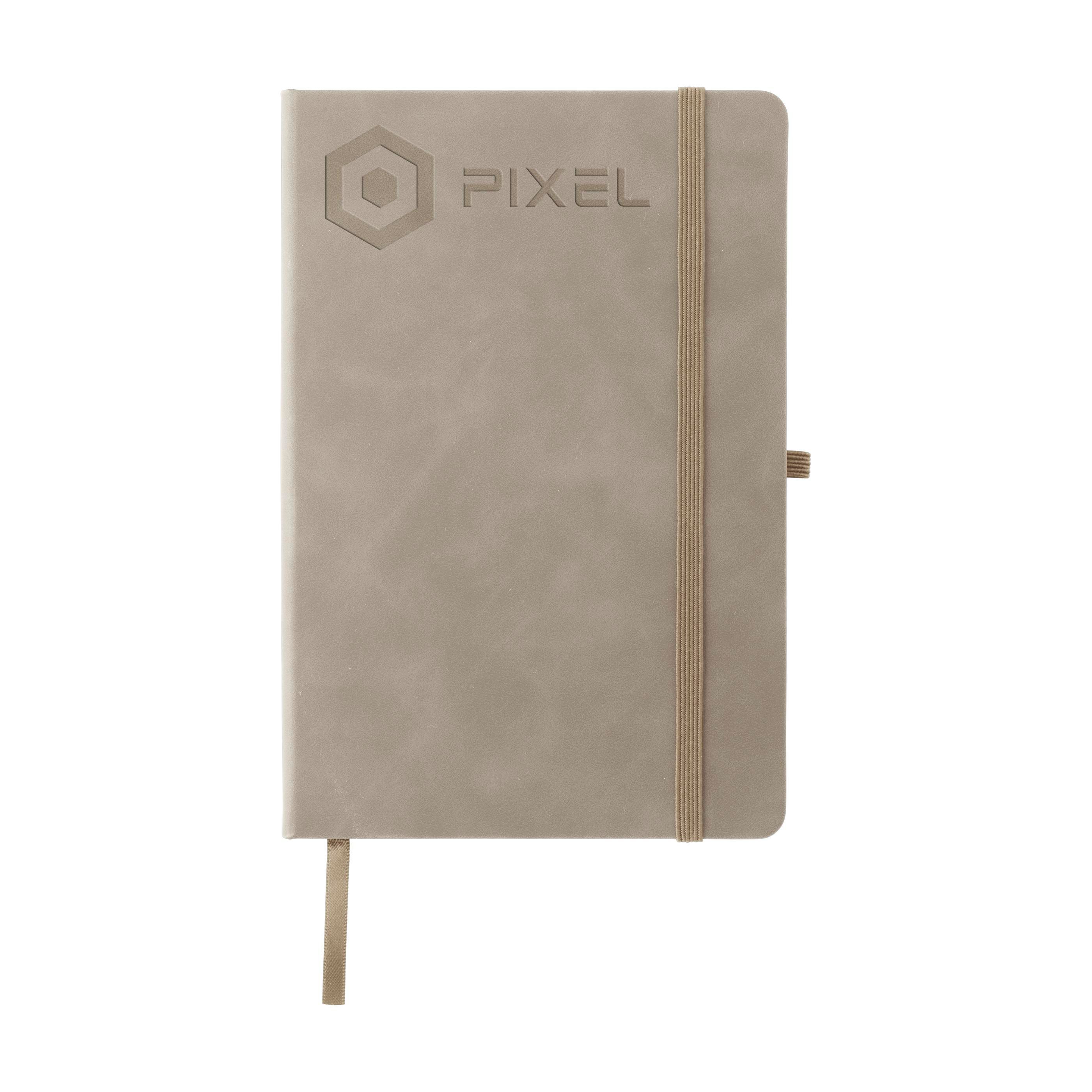 Quaderno A5 Riva con copertina in PU e Dacron, carta FSC Mix, logo