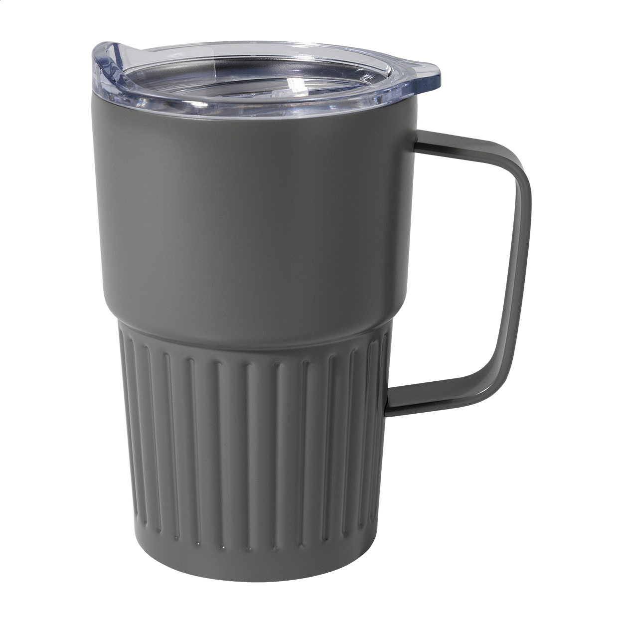 Tazza termica Streaky Grab in acciaio inox riciclato, 470 ml, con logo