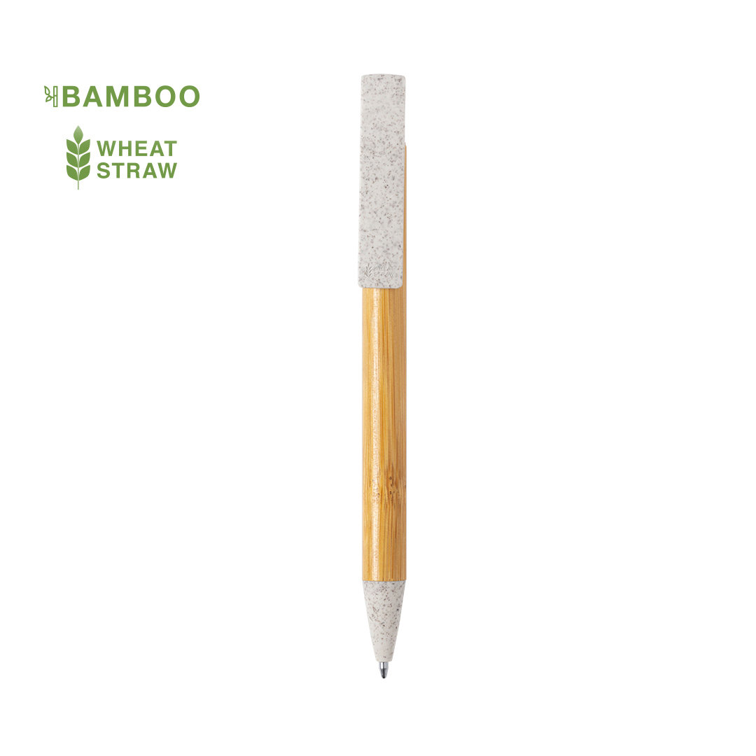 Penna a Sfera in Bamboo Eco-Friendly con Porta Dispositivi Mobili - Dossena