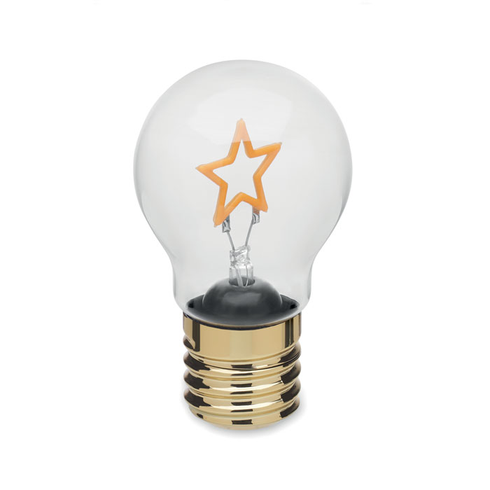 Lampadina decorativa LED a filamento personalizzata, batterie incluse stampato con logo