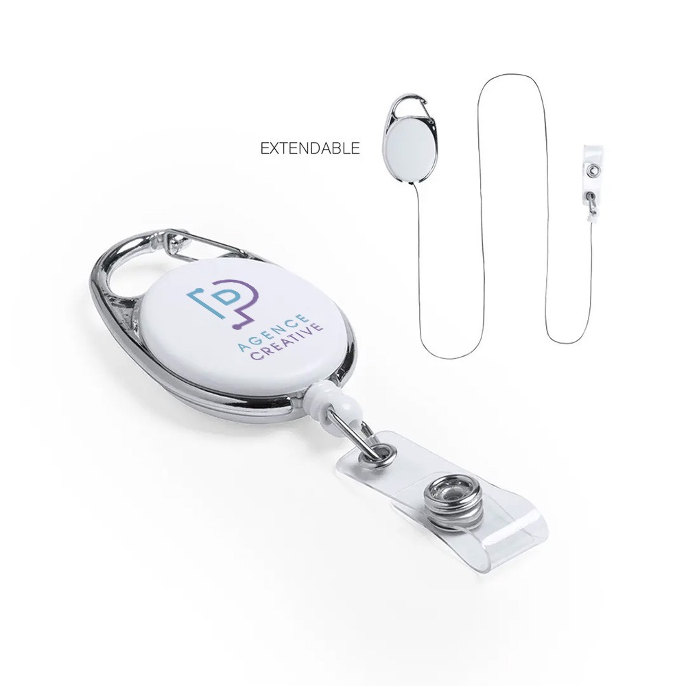 Porta ID estensibile con chiusura a bottone e moschettone - Montecalvo Versiggia