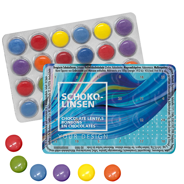 Calendario dell'Avvento del Cioccolato in Miniatura - Nave bedrukken met logo