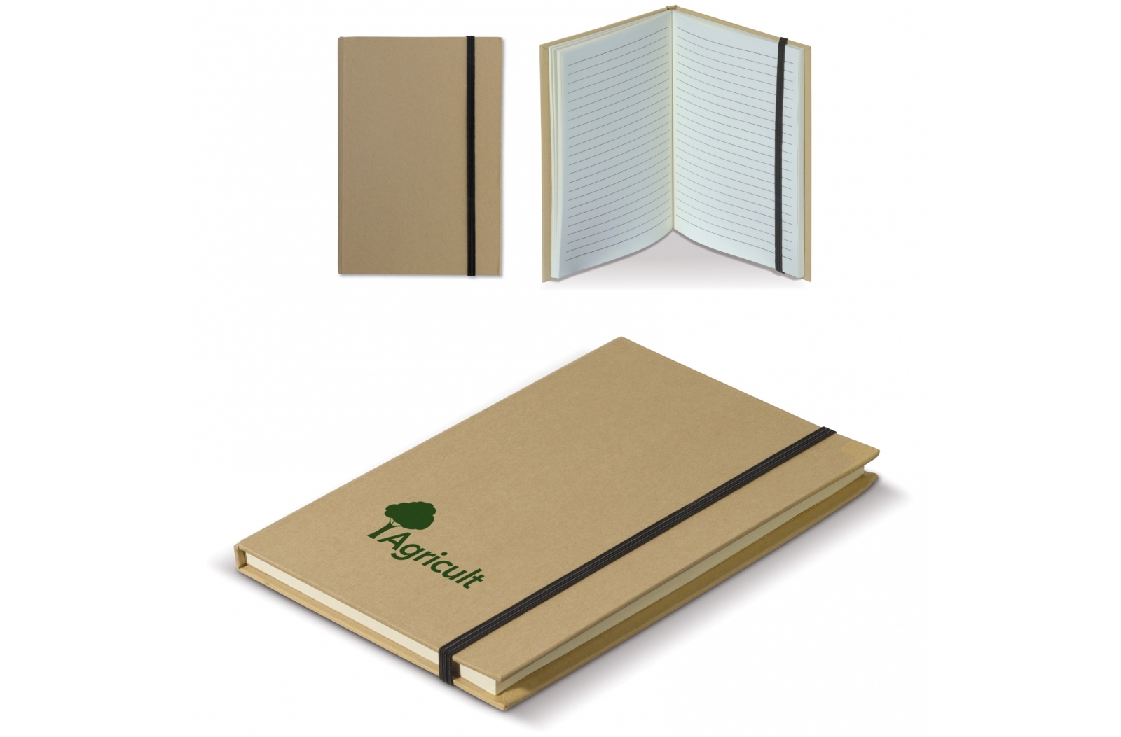 Quaderno formato A5 con cinturino elastico e pagine rigate - Villachiara