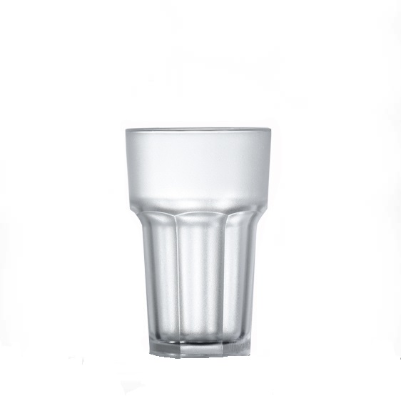 Bicchiere smerigliato in plastica personalizzato (28 cl) - Alexis