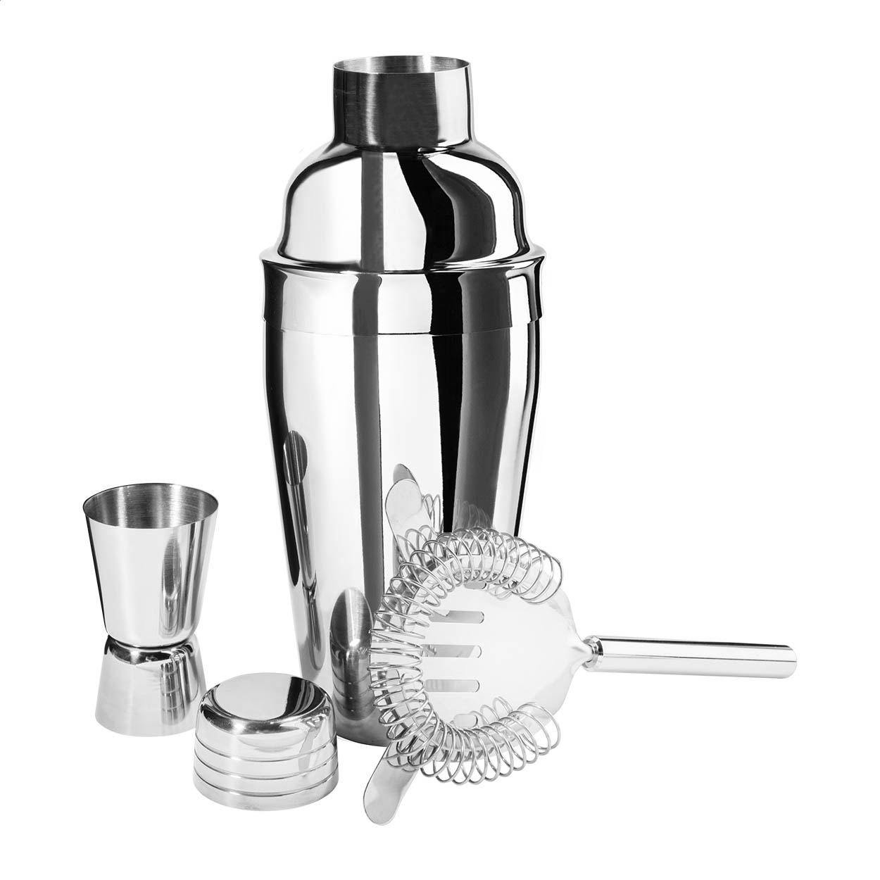 Set da cocktail Coleman in acciaio inox con shaker da 550 ml e logo stampato con logo