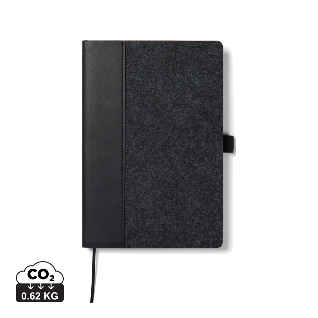Quaderno Elegante di Feltro Riciclato - Verdellino