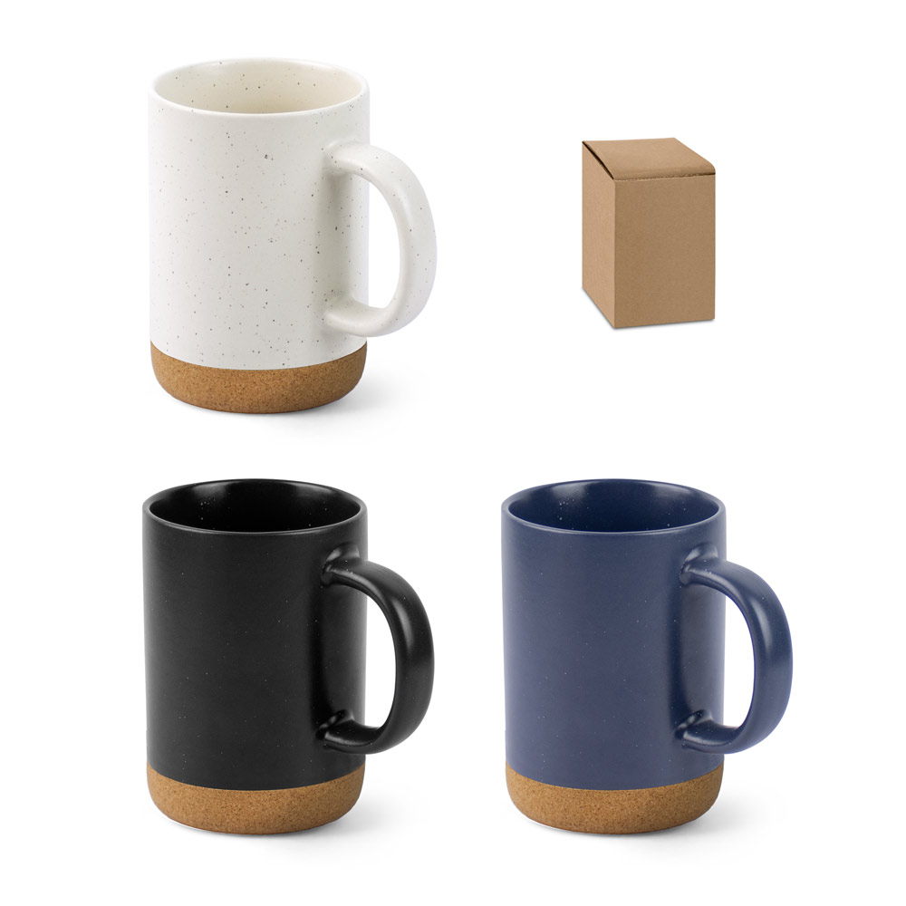 Tazza in ceramica con base in sughero Stella di Sughero - Vertemate con Minoprio stampato con logo