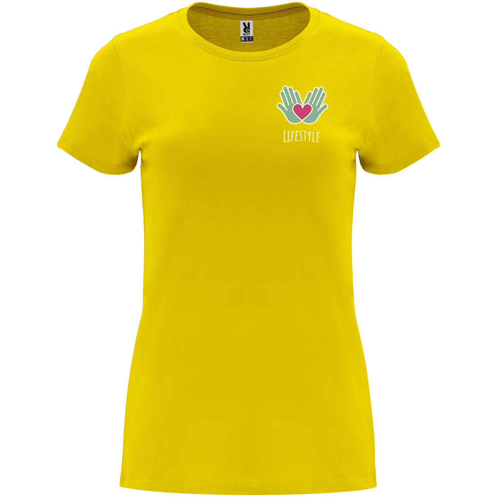 Maglietta Donna Slim Capri - Cerro al Lambro bedrukken met logo