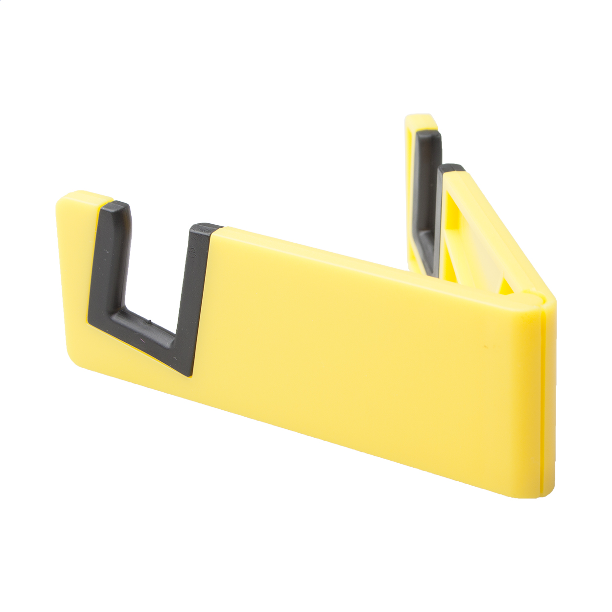 Supporto pieghevole Plassi per cellulare e tablet in plastica con logo